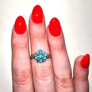Blue rhinestone ring *AS IS*